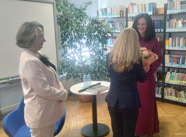 Gość spotkania prof. Sabina Bober i prowadząca dr Dorota Mach