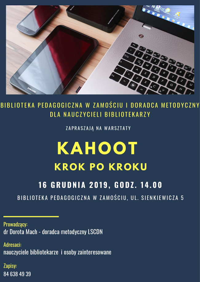 Plakat. Zawiera informacje podane w treści artykułu