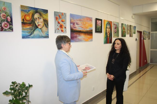 Dyrektor Biblioteki Pedagogicznej oraz Diana Rtemi-Borowska.