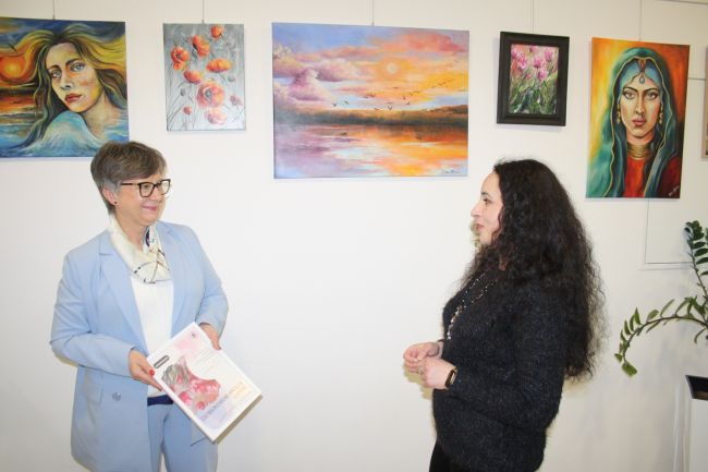 Dyrektor Biblioteki Pedagogicznej oraz Diana Rtemi-Borowska.

